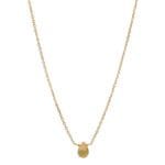 Minimalistyczny damski naszyjnik pozłacany ankier z żółtym kamieniem cytrynem MINI