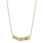 Ekskluzywny i elegancki naszyjnik damski srebrny pozłacany z żółtym cytrynem