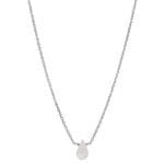 Minimalistyczny srebrny naszyjnik z kamieniem księżycowym ankier MINI