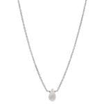 Minimalistyczny srebrny naszyjnik z topazem ankier MINI