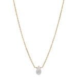 Minimalistyczny pozłacany naszyjnik z topazem ankier MINI