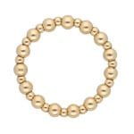 Damski pierścionek elastyczny z kuleczek gold filled w rozmiarze 2mm i 3mm