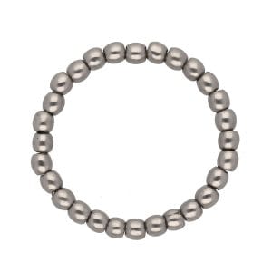 Pierścionek elastyczny z srebrnego hematytu