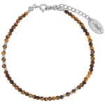 Bransoletka z tygrysim okiem damska srebrna