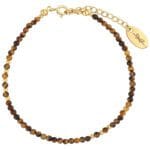 Bransoletka tygrysie oko pozłacana damska