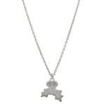 Zimowy naszyjnik świąteczny z celebrytką ostrokrzew ze srebra próby 925