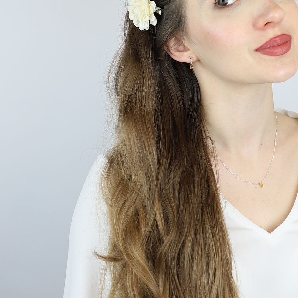 Żółte kamienie szlachetne - srebrna biżuteria z żółtym kamieniem